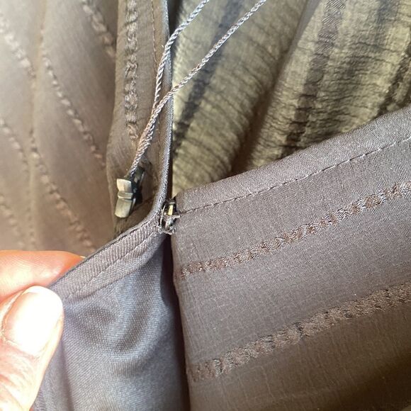 NWT - BCBGeneration Long Ballon Sleeve Wrap Style Sheer Crop Blouse Size: M - Picture 11 of 15